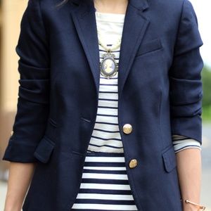 J Crew Wool Navy Schoolboy Blazer